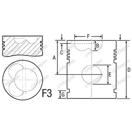 Piston motor David Brown 33-81, B3381, VPB2401