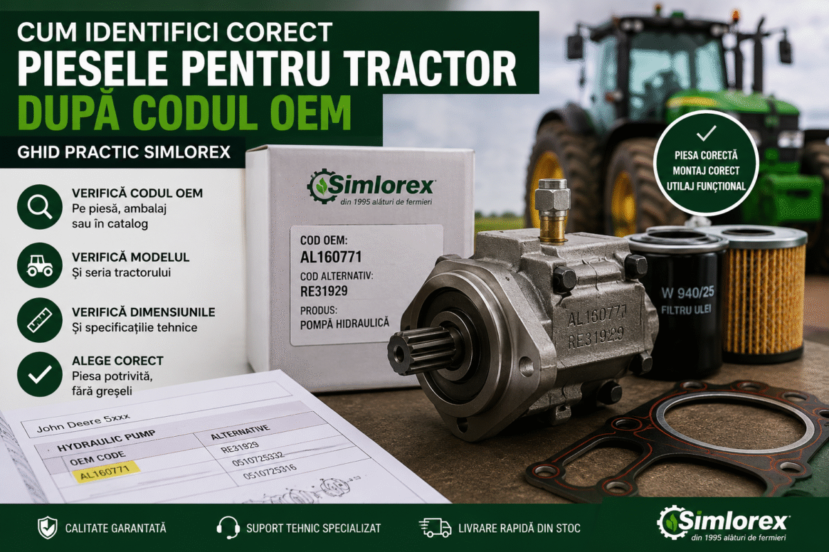 Piese tractor dupa cod OEM: cum identifici corect piesa